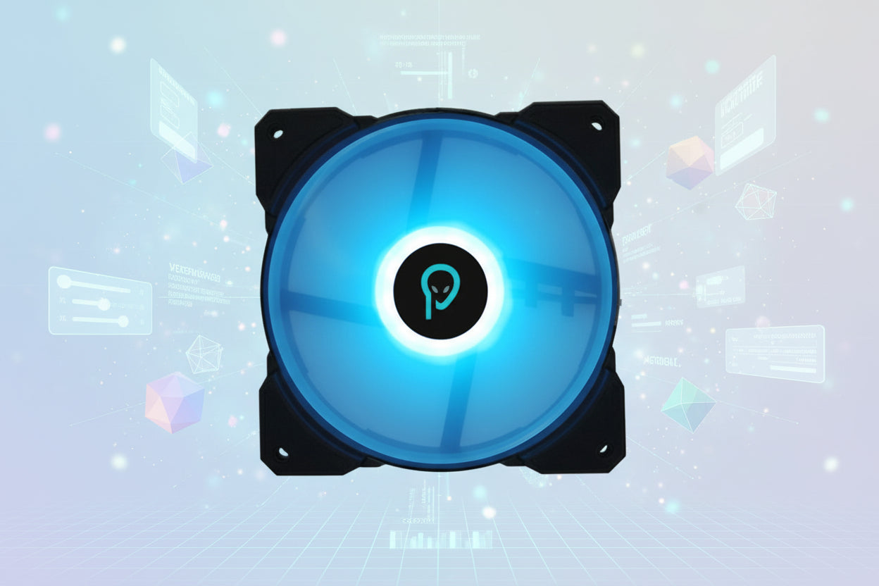 Ventilator SPACER SPFC-120-4P-BL 120 mm Blue LED, 2000 RPM, conector 4-pin