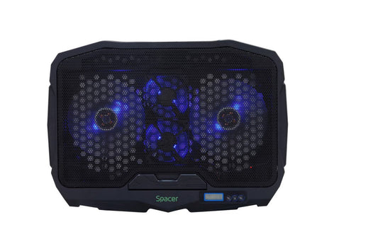 Cooler Spacer notebook Gaming 17″, 4 ventilatoare, USB, Gembird SPS-GAMING