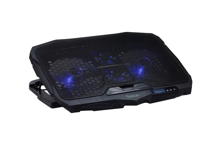 Cooler Spacer notebook Gaming 17″, 4 ventilatoare, USB, Gembird SPS-GAMING