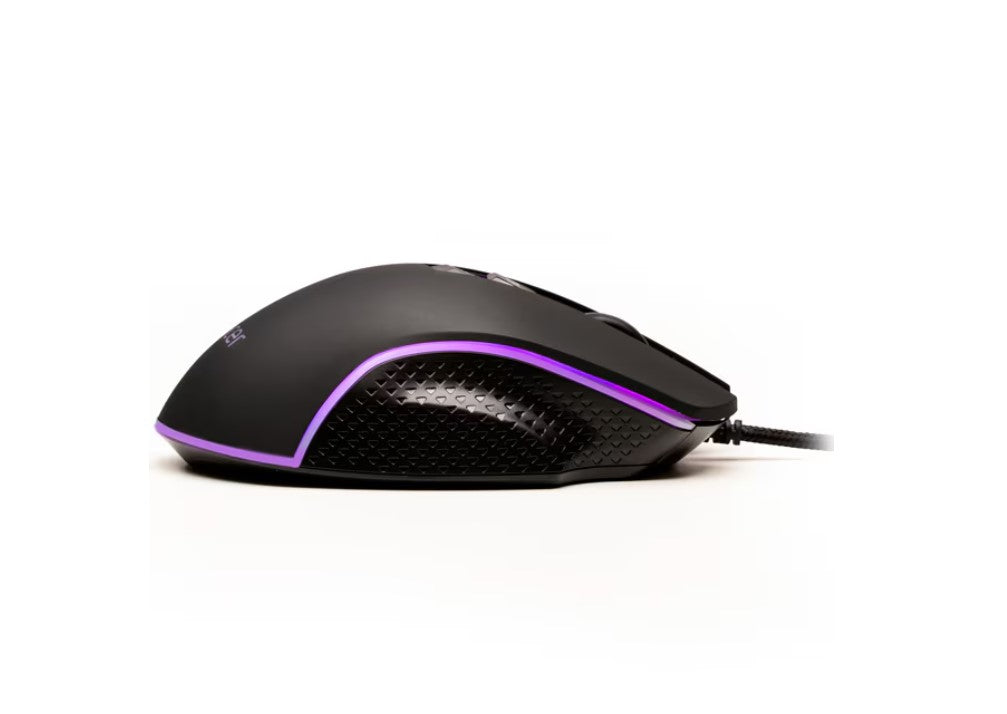 Mouse Pulsar Speed,Spacer, gaming, cu fir, USB, optic, rezolutie ajustabila 8.000 DPI, butoane/scroll 7/1, iluminare RGB, negru