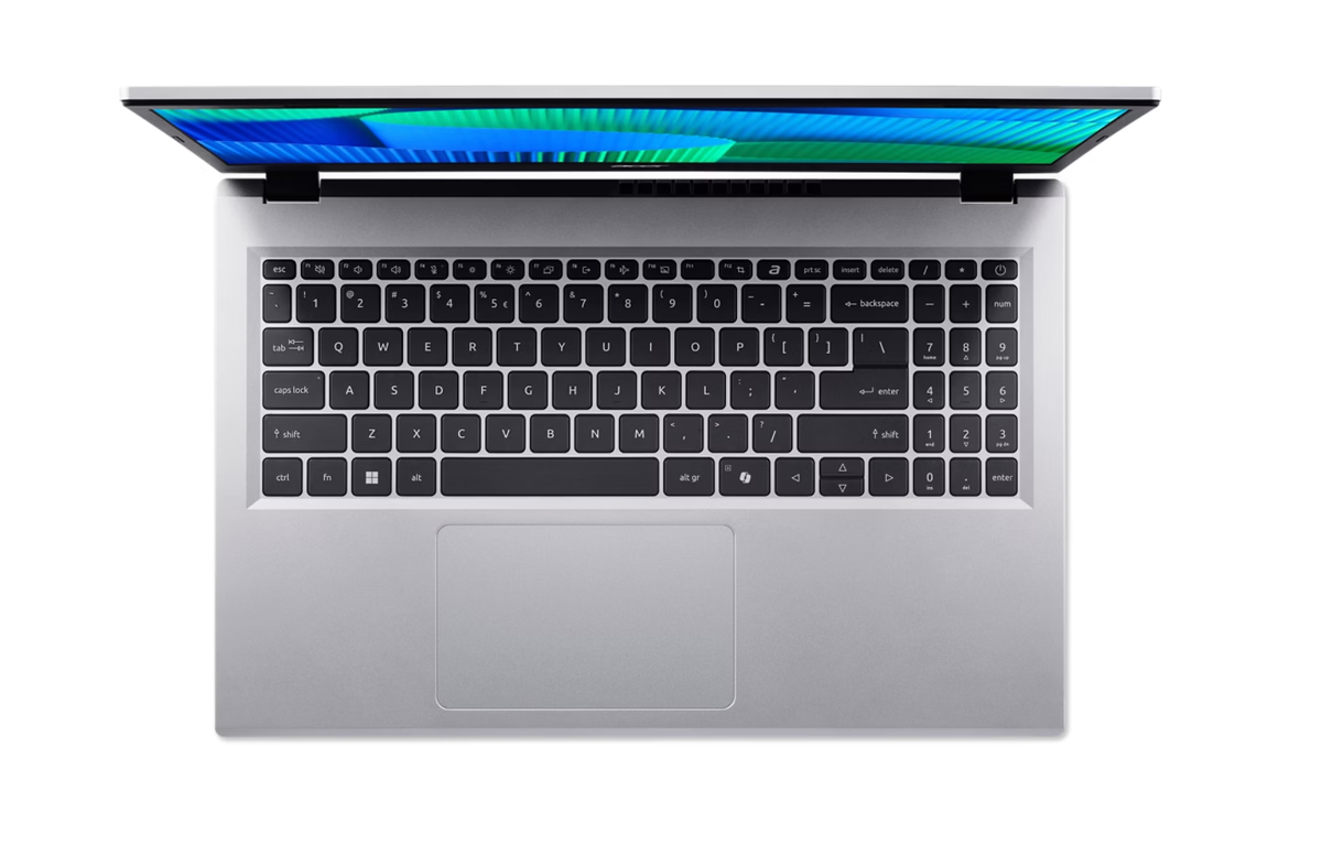 Acer Extensa 15 EX215-57 tastatură și touchpad vedere frontală