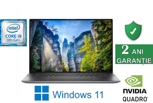 Laptop DELL Precision 5540, Intel Core i9-9880H pana la 4.8 GHz, 64GB DDR4, 1TB NVME, nVidia Quadro T2000, Garantie 2 ani
