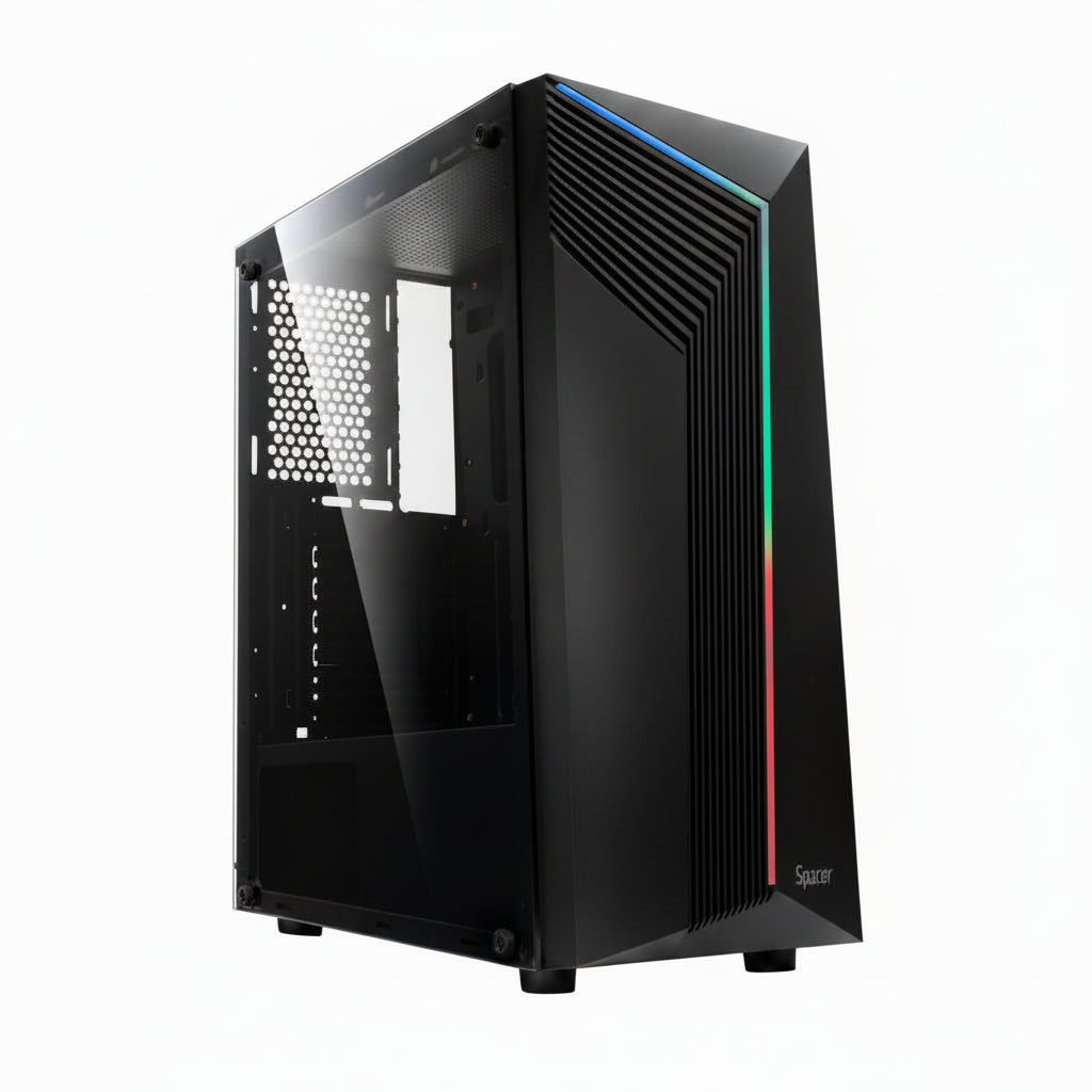 Carcasă Gaming Spacer Warrior RGB ATX Tempered Glass