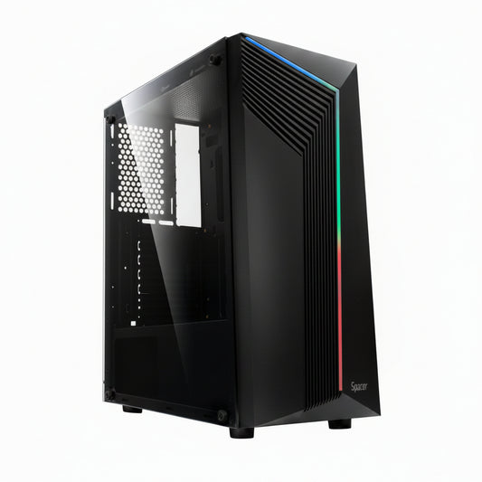 Carcasă Gaming Spacer Warrior RGB ATX Tempered Glass