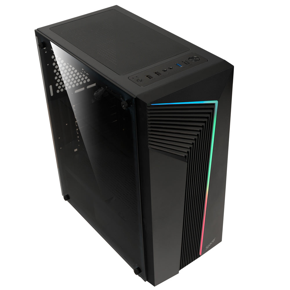 Carcasă Gaming Spacer Warrior RGB ATX Tempered Glass