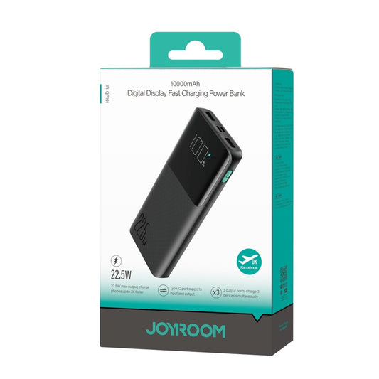 Baterie Externa 10000mAh, 22.5W, Afisaj Digital, PD, QC3.0, AFC, Negru
