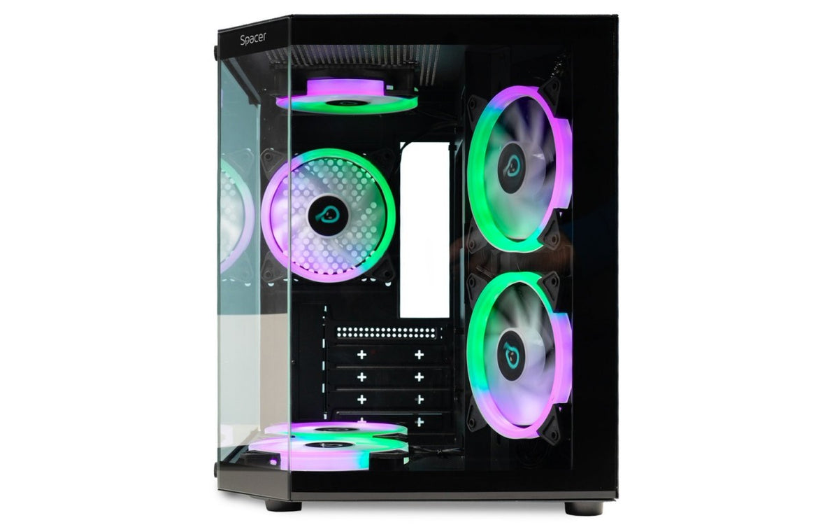 Spacer SPCS-GC-AQUARIUM-BK-6F vedere panoramică tempered glass