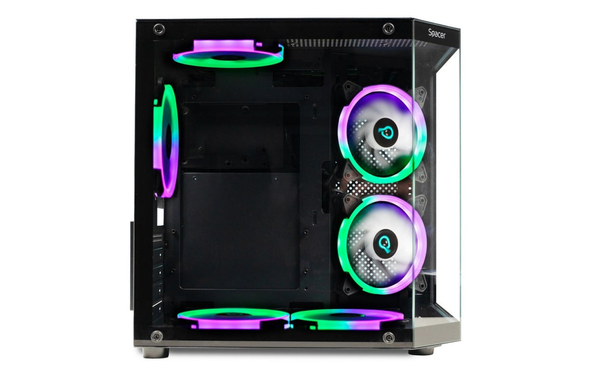 Spacer Aquarium Black 6F interior cu 6 ventilatoare ARGB