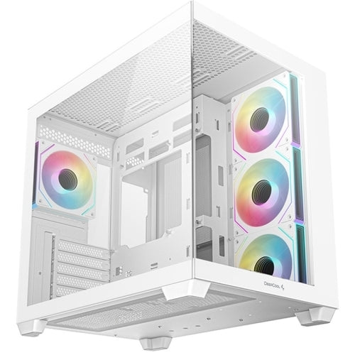 Carcasă Gaming DeepCool CG530 4F White ATX 4x ARGB PWM USB-C Tempered Glass